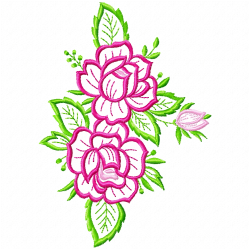Flowers And Tree Embroidery Design 4 Flowers And Tree Embroidery Design 4